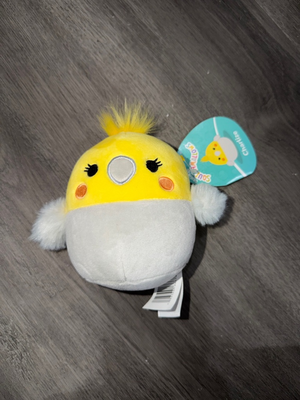 Squishmallows Yellow and Gray Cockatiel Plush